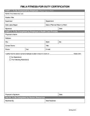 fit for duty form