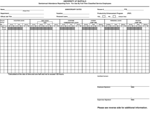 Classified Semiannual Time and Attendance Report - University at ... - hr buffalo