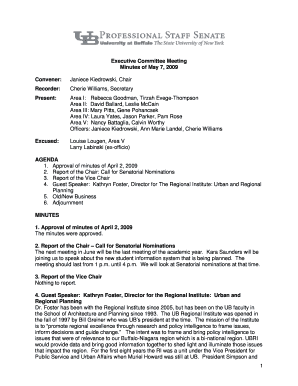 Committee meeting Minutes Template - pss buffalo