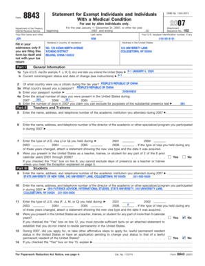 Form 8843 2007