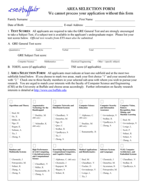 Graduate School Application Form