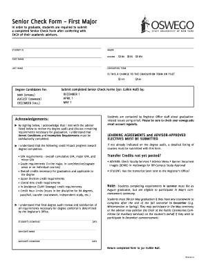 Senior Check Form