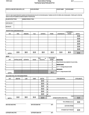 Travel and Business Expense Reimbursement Form - Stevens ... - stevens