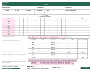 BiWeekly Time Sheet - Blank Form - Sweet Briar College - sbc