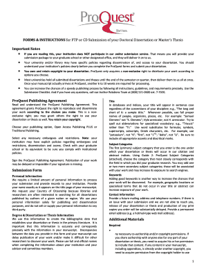 proquest dissertation formatting