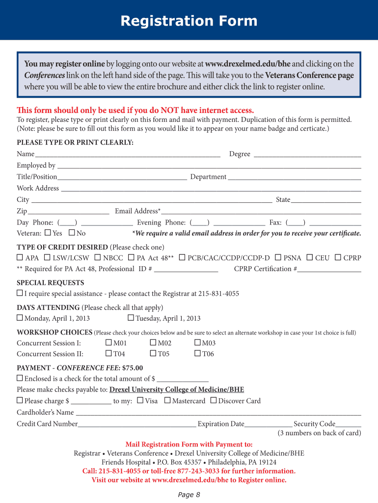 3rd The Pennsylvania Annual Veterans Conference 2013 Jail Diversion and Trauma Recovery for Veterans Preview on Page 1