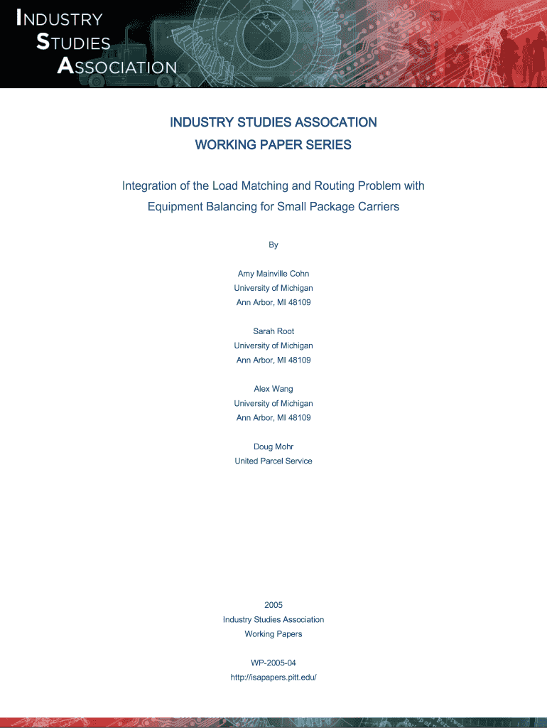 View - Industry Studies Working Papers - isapapers pitt Preview on Page 1