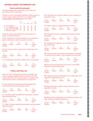 National Survey on Community Life