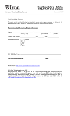 Social Security Certification for J-1 Scholar