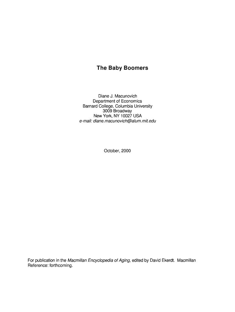 The Baby Boomers - University of Redlands - download 2164 Preview on Page 1