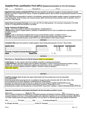 fillable online urmc rochester supplier price justification form medical justification form