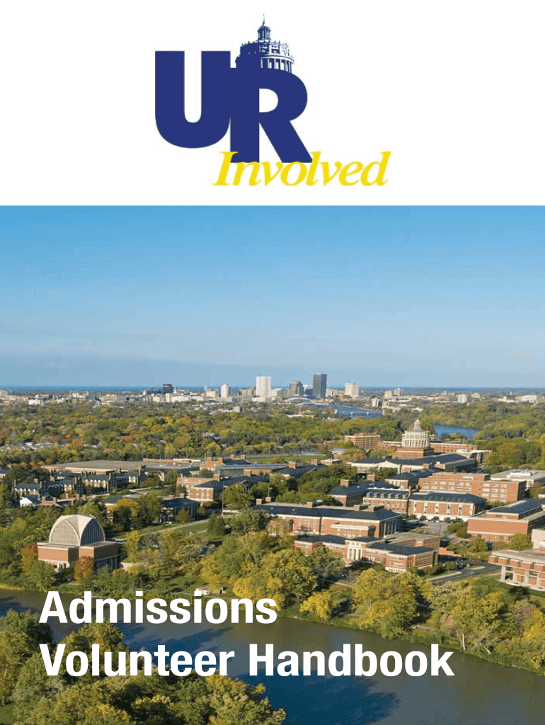 Admissions Volunteer Handbook - University of Rochester Preview on Page 1