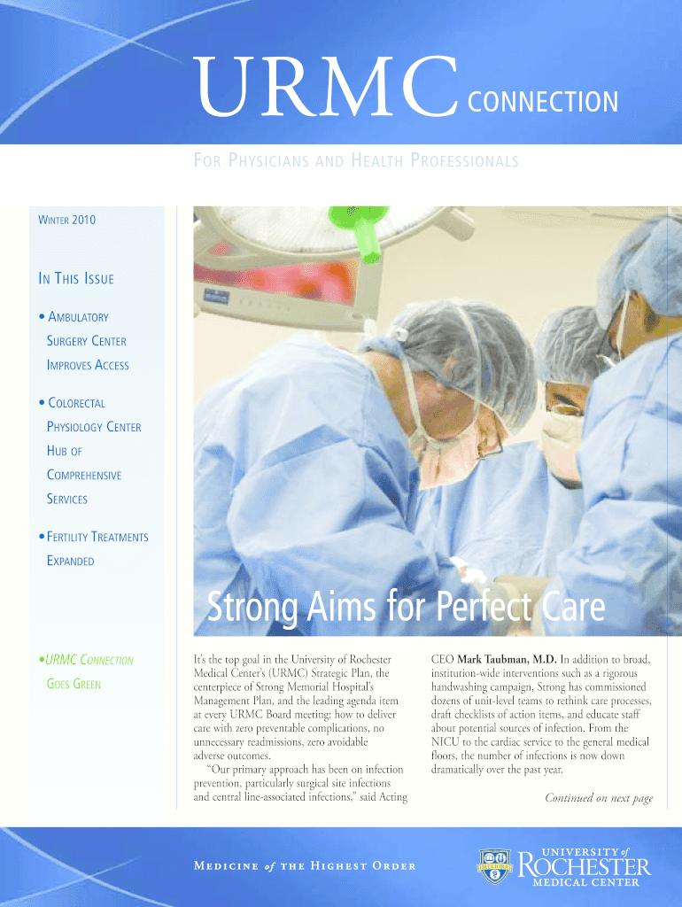 Strong Aims for Perfect Care - University of Rochester Medical Center Preview on Page 1
