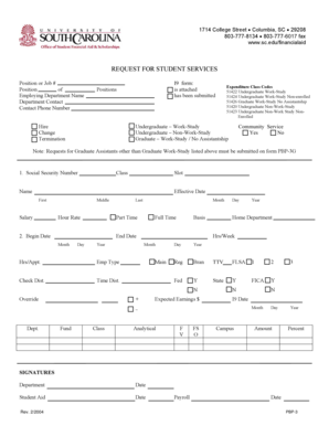 Student Services Request Form