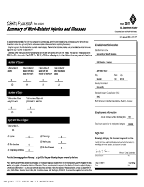 OSHA Form 300A Summary