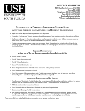 Florida Residency Affidavit