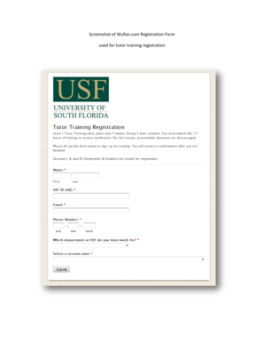 Wufoo Registration Form