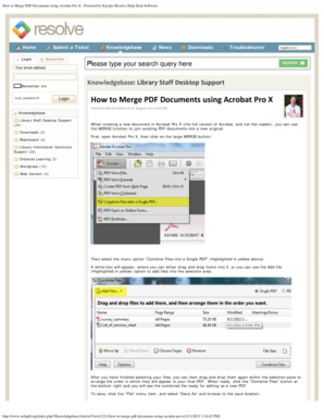 How to Merge PDF Documents using Acrobat Pro X - Powered by Kayako Resolve Help Desk Software - dspace nelson usf