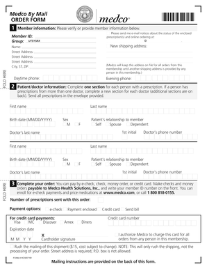 Medco By Mail Order Form