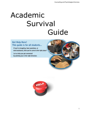 Counseling and Psychological Services Academic Survival Guide