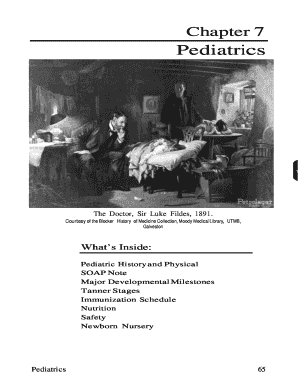 Pediatric History and Physical Form