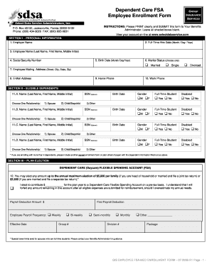 Dependent Care FSA Employee Enrollment Form