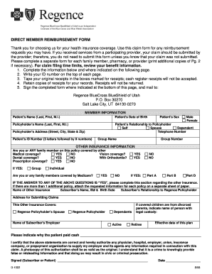 Direct Member Reimbursement Form
