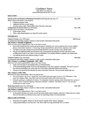Resume Template