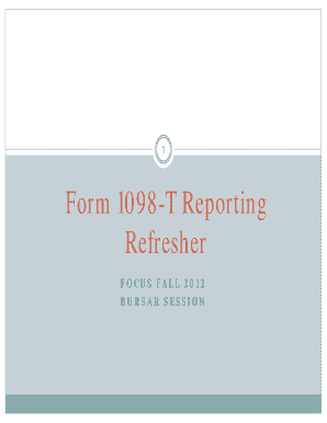 Form 1098-T Reporting Refresher