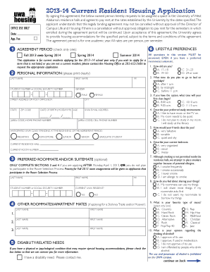University of West Alabama Housing Application