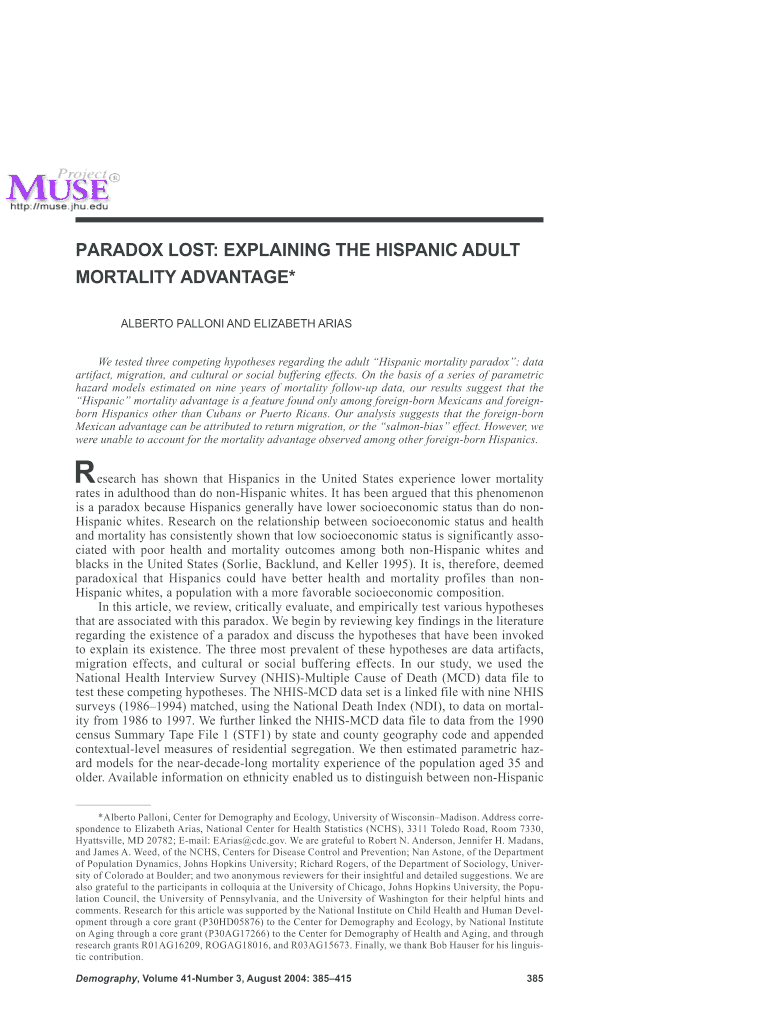 Palloniarias 2004 dem - Integrative Biopsychosocial Research in - biopop pophealth wisc Preview on Page 1
