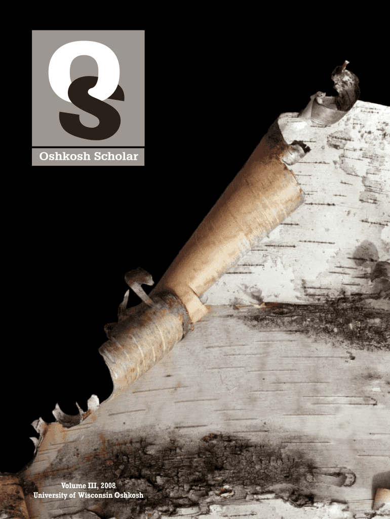 Oshkosh Scholar 2008 Office of Grants and Faculty Development - uwosh Preview on Page 1