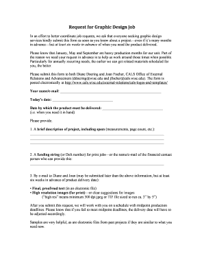 Download Graphic Design Job Request Form - cals wisc