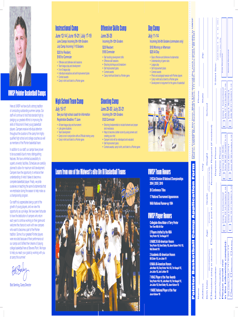 Instructional Camp Offensive Skills Camp Day Camp - UW-Stevens Preview on Page 1