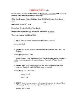 interview rubric form