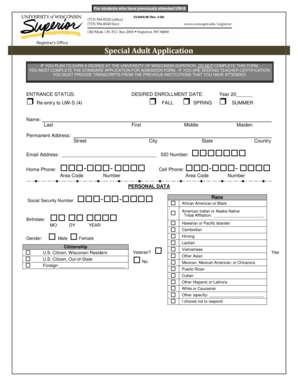 Special Adult Application