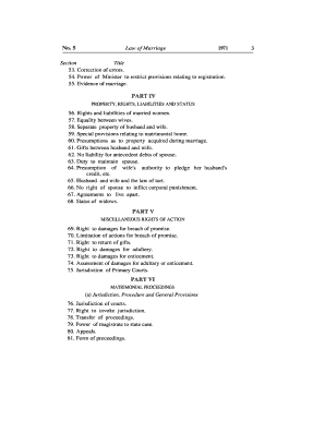 THE LAW OF MARRIAGE ACT, 1971 PART I (a ... - Yale Law School - law yale