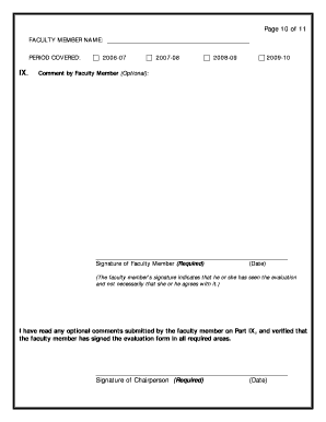 Faculty Evaluation Form