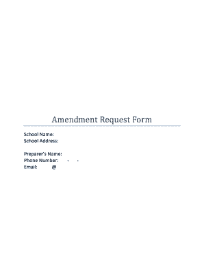 Amendment Request Form Cover Letter Template