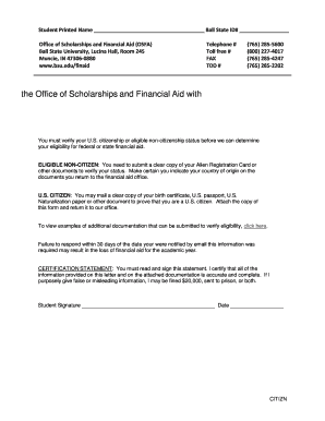 Citizenship Status Verification Form