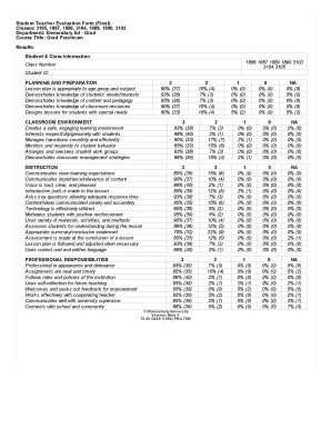 Teacher evaluation form for students pdf - Student Teacher Evaluation Form (Final) - Bloomsburg University - bloomu