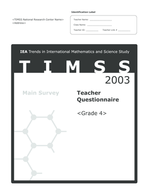 TIMSS Teacher Questionnaire