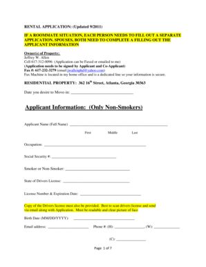 Residential Rental Application