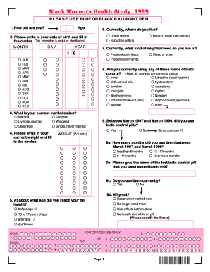 Black Women's Health Study 1999