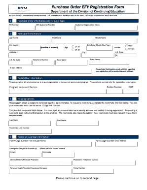 BYU Registration Form
