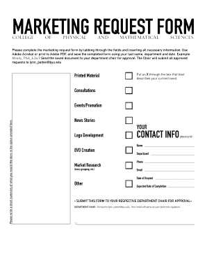 Marketing Request Form