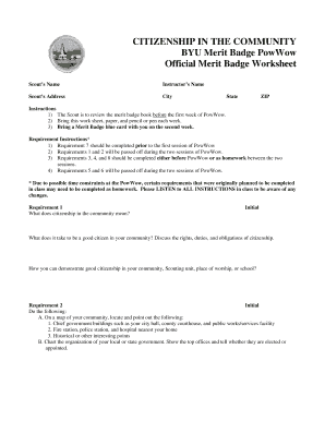 Citizenship In The Community Worksheet - Fill and Sign Printable Template  Online