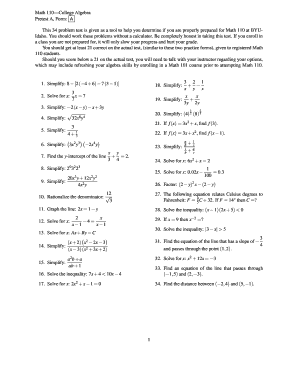 22 Printable Act Practice Test Math Forms And Templates Fillable Samples In Pdf Word To Download Pdffiller