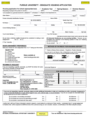 Purdue university - graduate housing application - Office of ... - studyabroad purdue