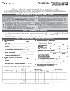 Noncustodial Parent’s Statement